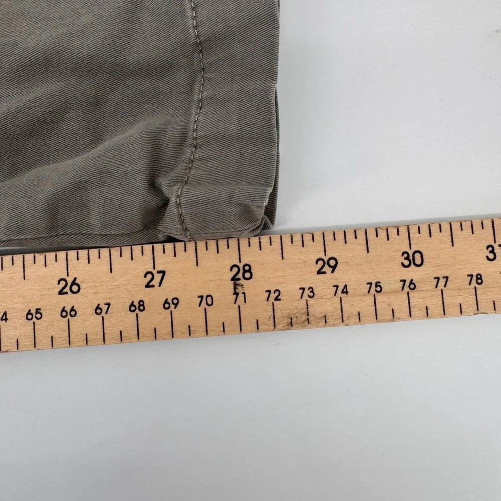 Bearbottom Clothing Chino Pants Mens S 30 Gray Taupe Elastic Waist Stretch Twill